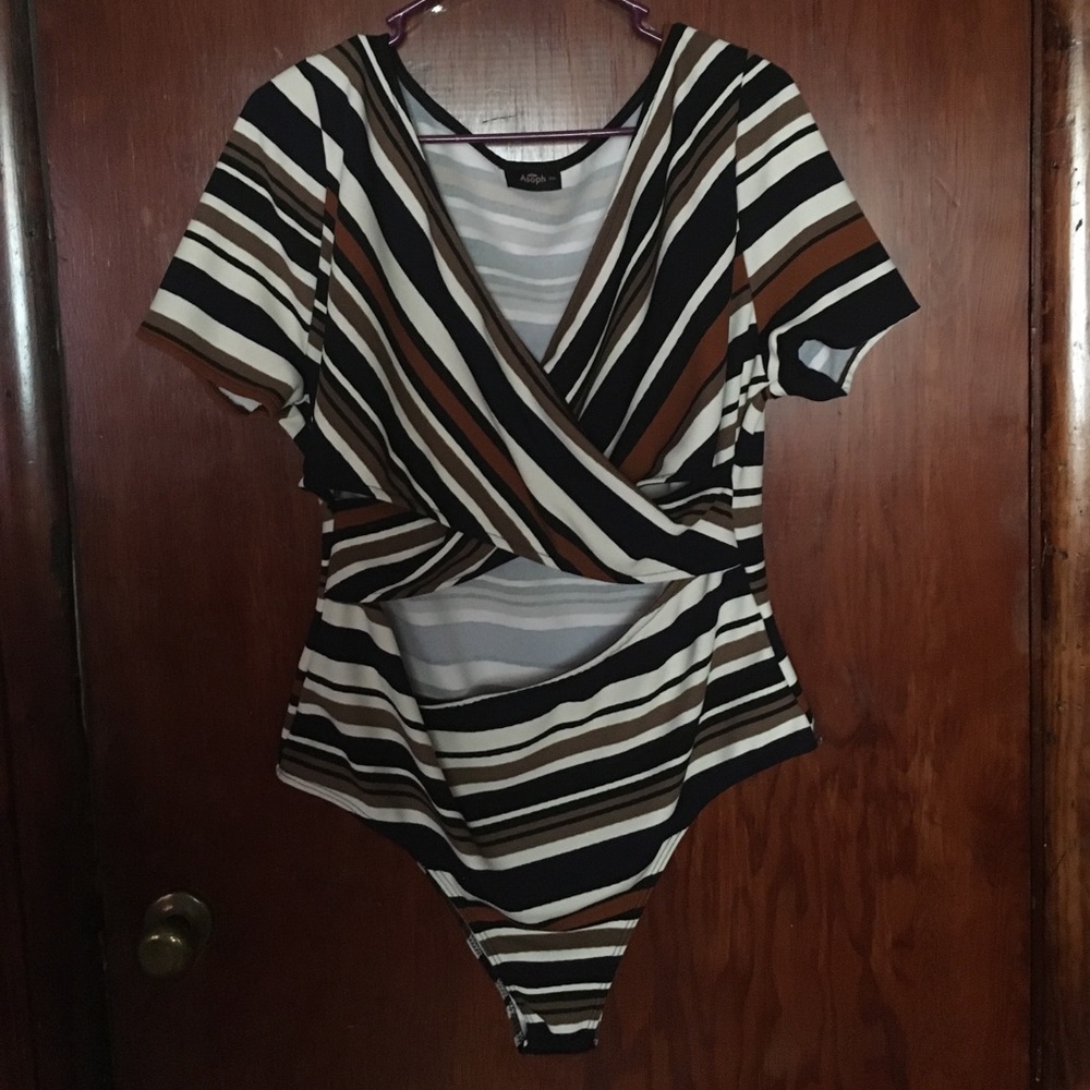 One Piece Striped Swimsuit